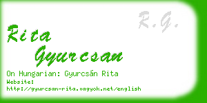 rita gyurcsan business card